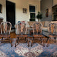 Set of Four Elm Wheel Back Windsor Chairs