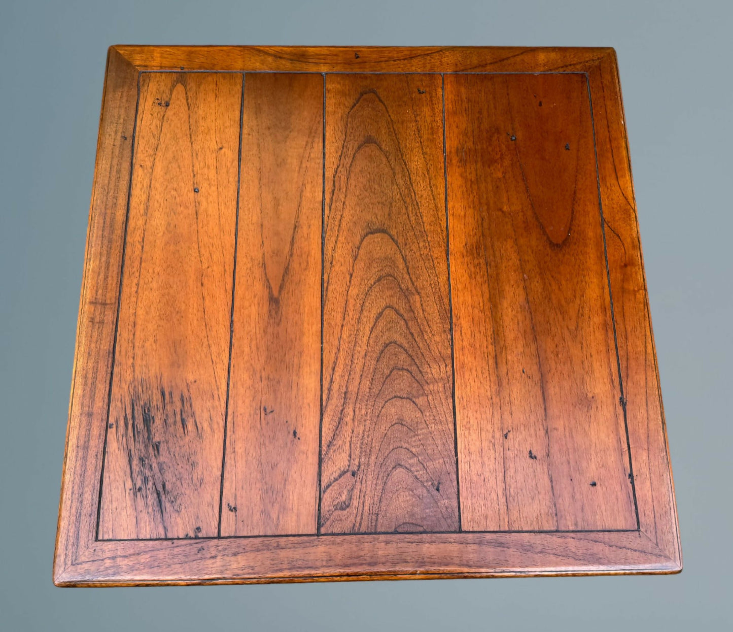 Hardwood and Wrought Iron Coffee Table