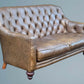 Brown Leather Chesterfield Sofa - Authentic Furniture