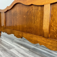 Bed Vintage French Louis XVI Oak Double Bed Frame Carved Headboard LOT 3664