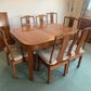Chinese rosewood extension dining table with 8 chairs