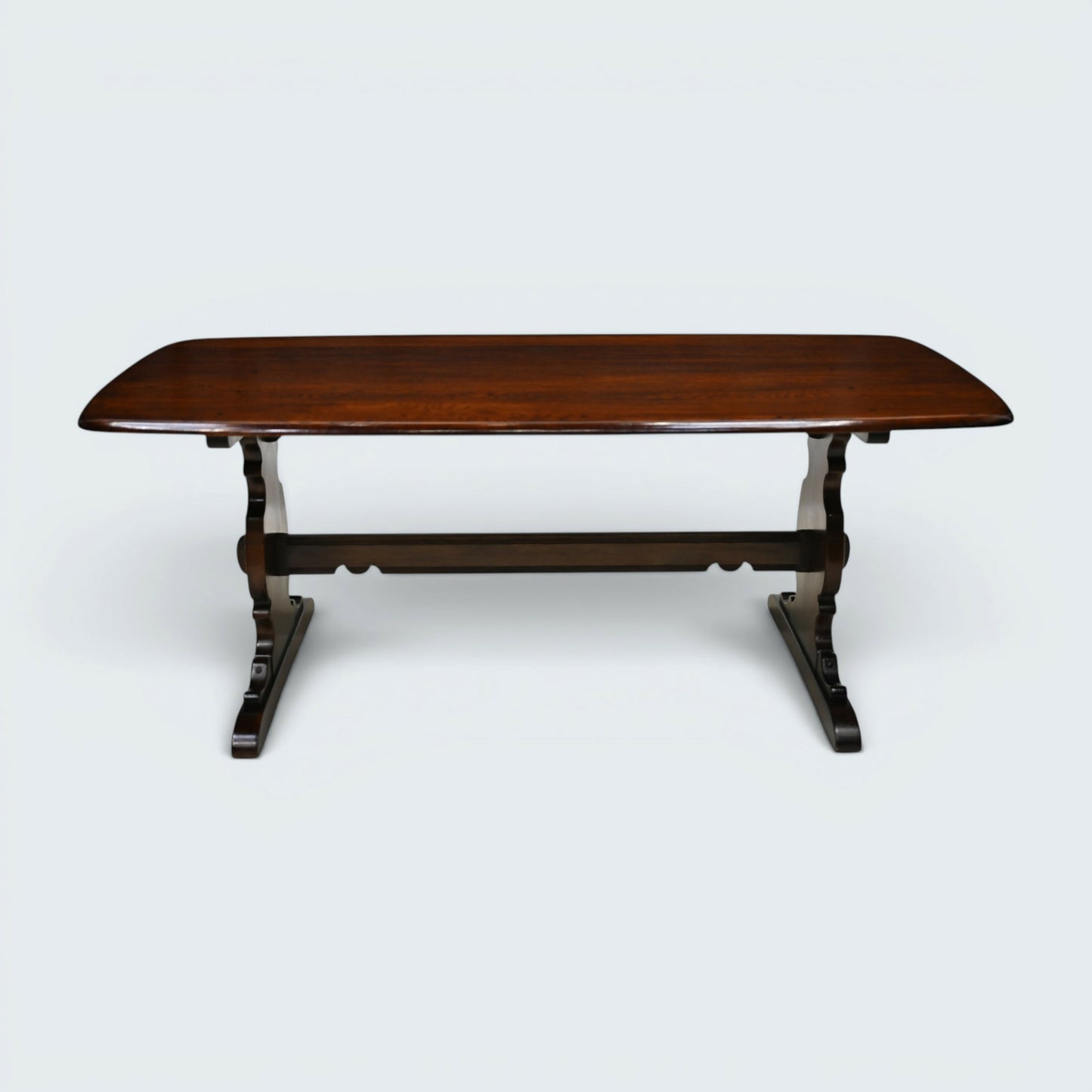 Ercol Elm Dining Table Plank Top Retro Traditional Dark Finish *FREE UK Delivery