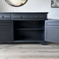 Old Charm 'Off Black' Antique Carved Sideboard