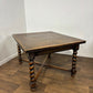 Vintage Oak Draw Leaf Dining Table – Barley Twist Base