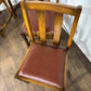 Vintage Set Of Six Oak Dining Chairs