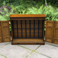A WOOD BROTHERS OLD CHARM CARVED LIGHT OAK CD STORAGE CABINET / STAND
