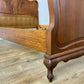 Bed Vintage French Louis XVI Oak Double Bed Frame Carved Headboard LOT 6381