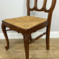 Dining Chairs Vintage French Louis Style Oak Rush Seat Set of 6 Chairs LOT 6348