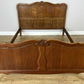 Bed Vintage French Louis XVI Double Bed Frame Oak Carved Headboard LOT 6408