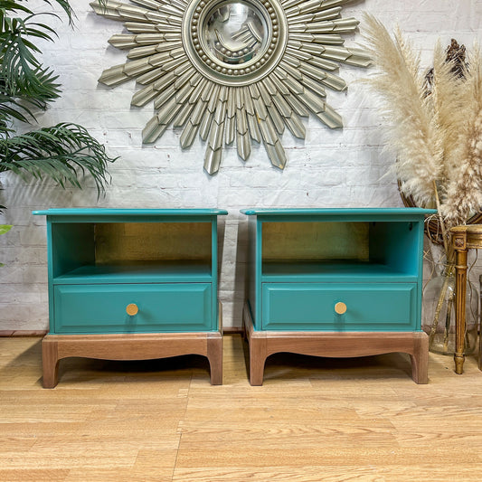 Pair of Stag Minstrel Bedside Tables, Bedside Drawers, Cabinets, Nightstands - MADE TO ORDER