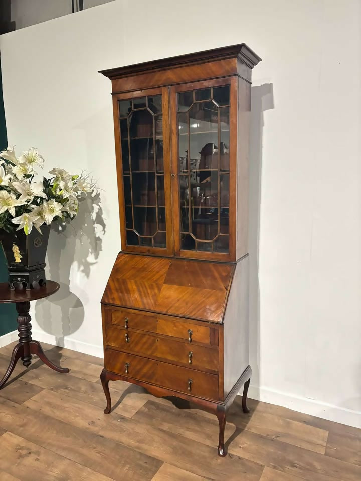 Vintage Mahogany Bureau Bookcase44