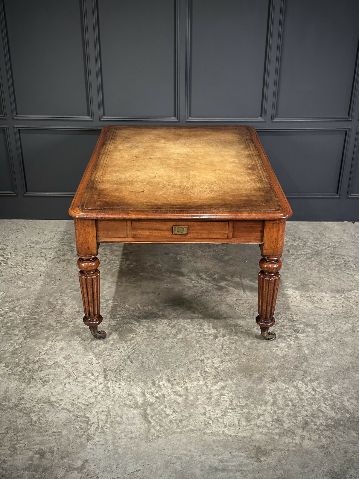 Large Victorian Mahogany Partners Writing Table