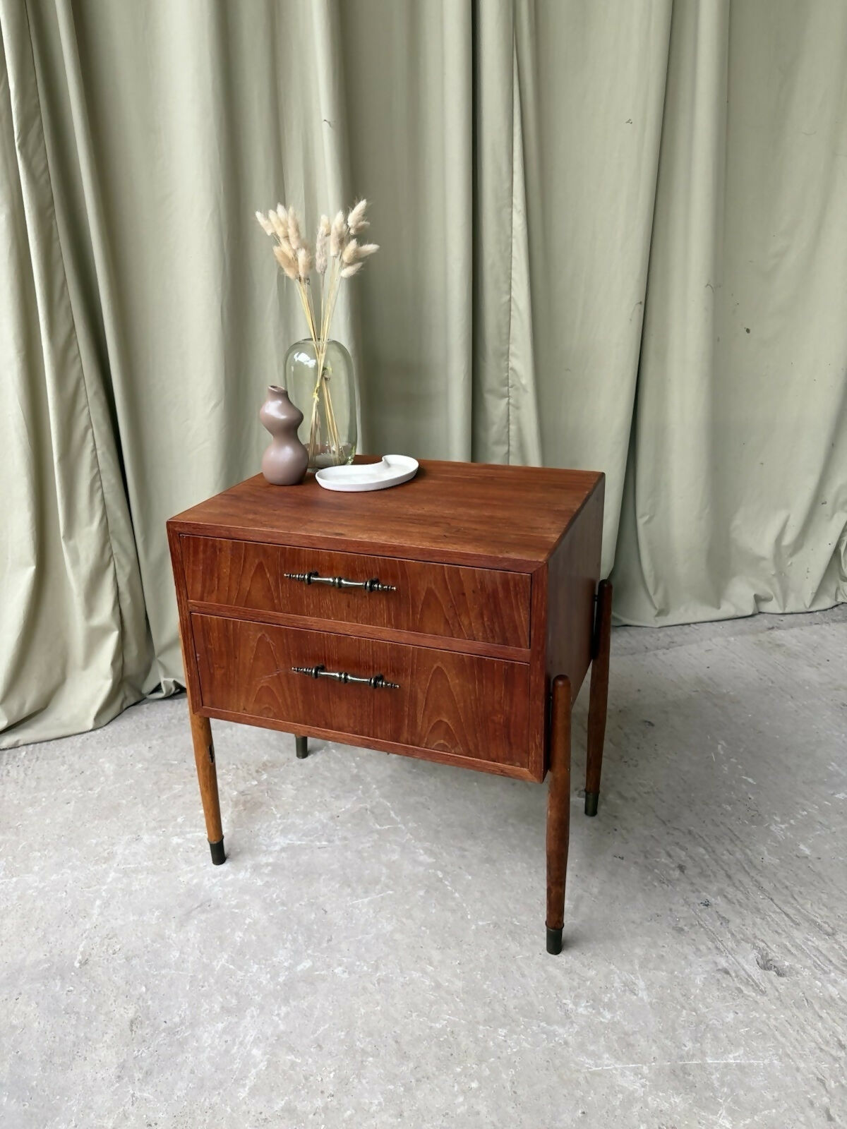 Vintage Mid Century Danish Teak Chest Of Drawers Bedside Scandi Retro R1020