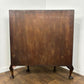 Vintage Walnut Bow Front Display Cabinet
