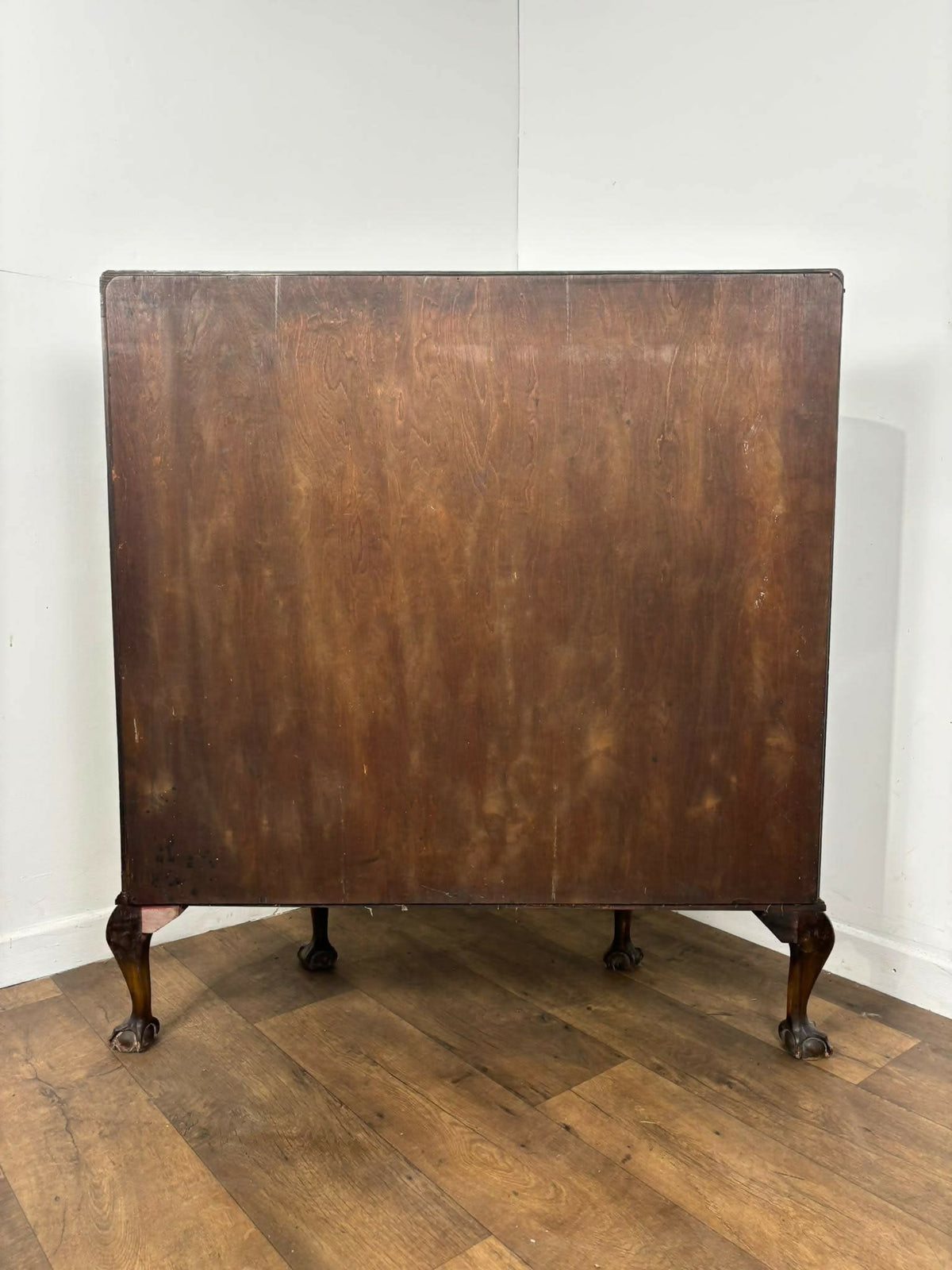 Vintage Walnut Bow Front Display Cabinet