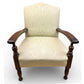 Antique Oak Armchair for Bedroom Upholstered Accent Chair c.1910