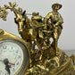 Clock Vintage French Style Quartz Ornate Horse Figure Mantel Clock LOT 6435