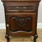 Bedside Table Vintage French Louis XVI Oak Cabinet Cupboard Nightstand LOT 6233