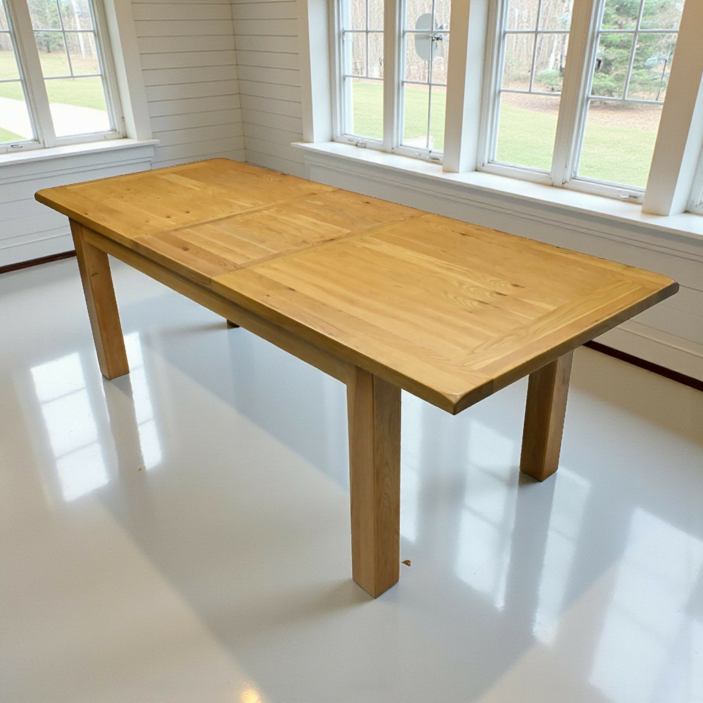Large Extending Dining Table Light Oak Extends To Seat Up to 12 FREE UK Delivery. SBR10932/1109E