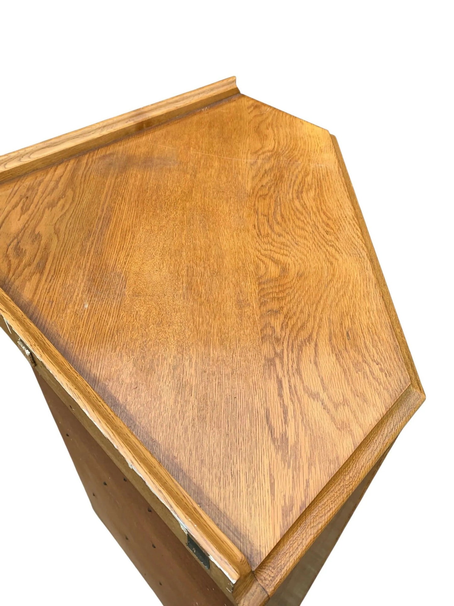 Mid century light Oak corner cupboard / drinks cabinet