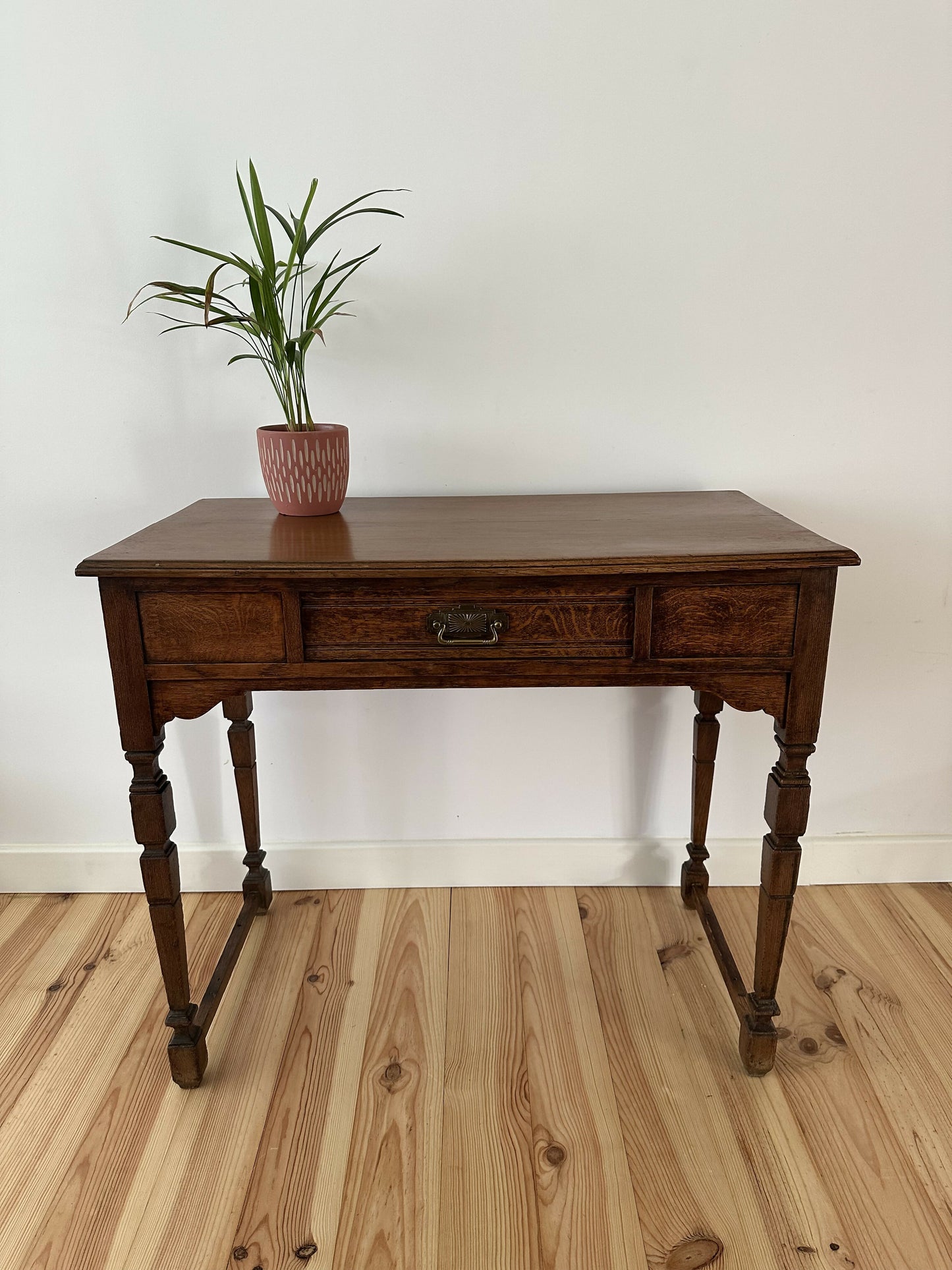 Antique Console Table Oak Side Hall Table