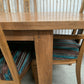 Large Solid Oak Extending Dining Table and 8 Chairs Set – Carved High Back,
