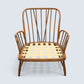 Ercol Jubilee Easy Chair Cream Floral Upholstery New Webbing FREE UK Delivery*