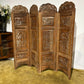 Antique Hand Crafted Walnut Four Folded Cashmere Screen2