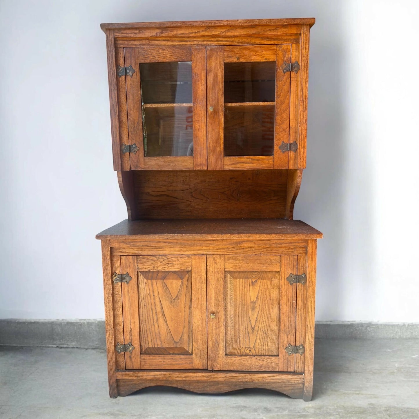 Antique Oak Apprentice piece small cabinet cupboard