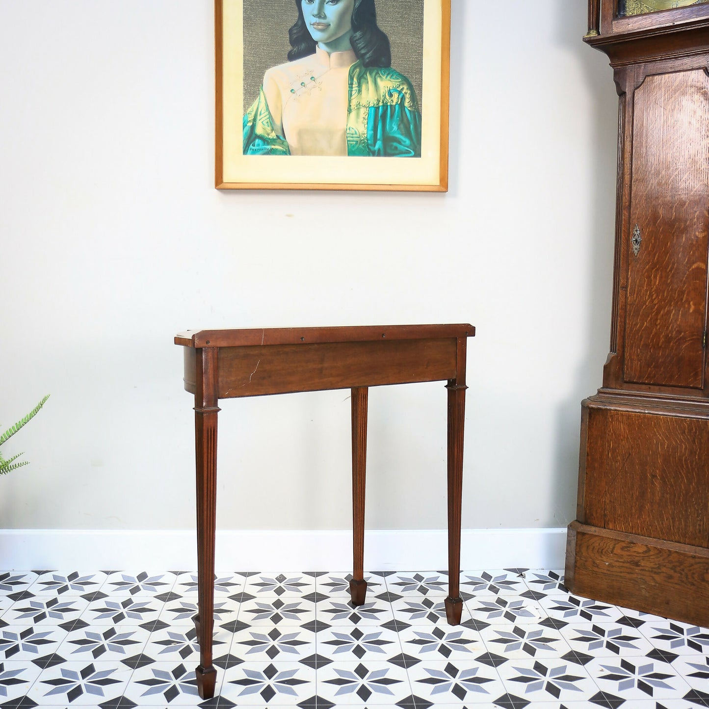 Demi-Lune Side Table Hall Table with Serpentine Front Reproduction