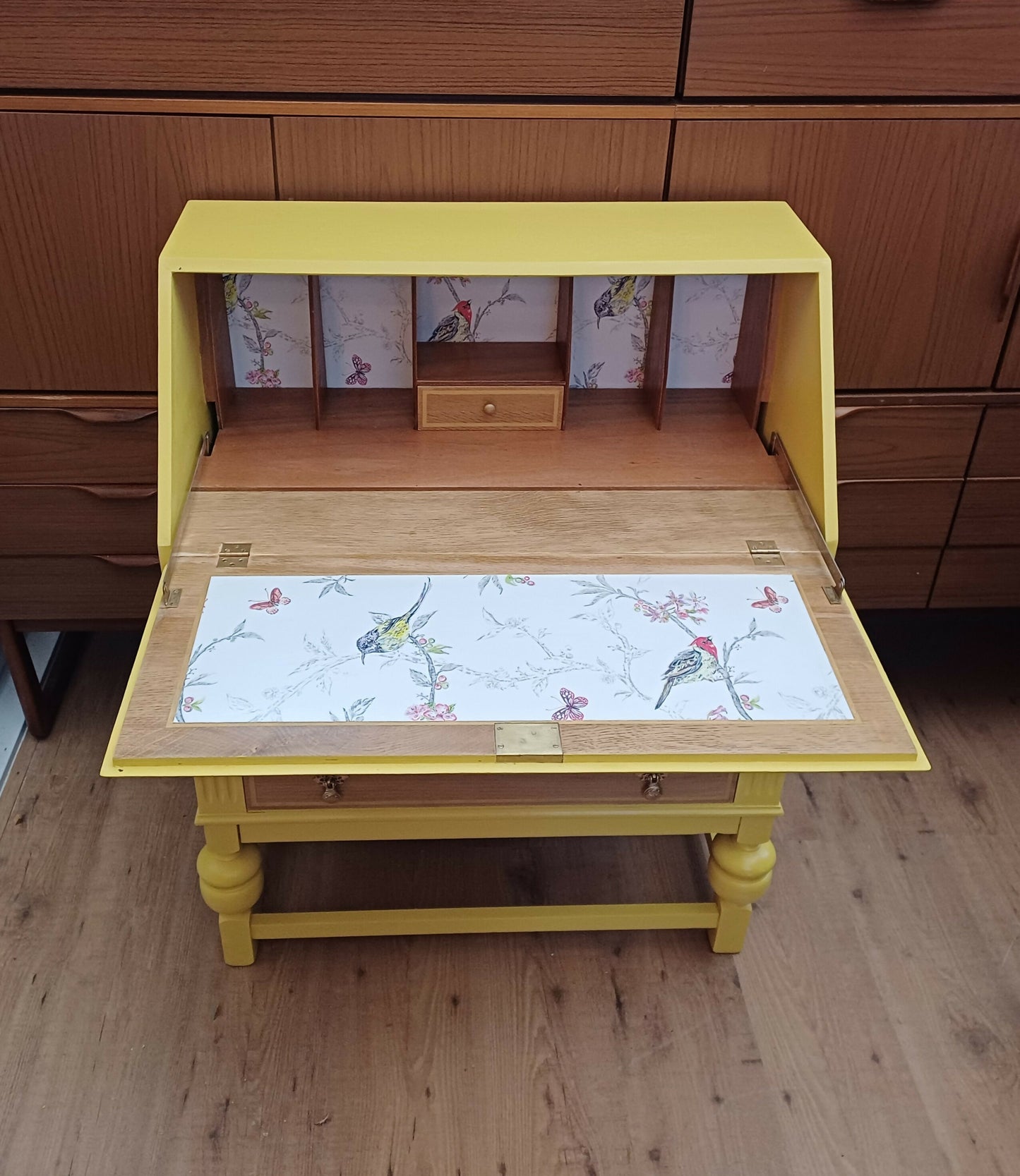 Vintage Bureau painted Yellow (commission for CAROLINE)