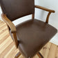 Antique Oak Captain's Swivel Chair, Edwardian Vintage Office Desk Chair, Period Revolving Chair, Victorian Study Seat, Home Office Furniture