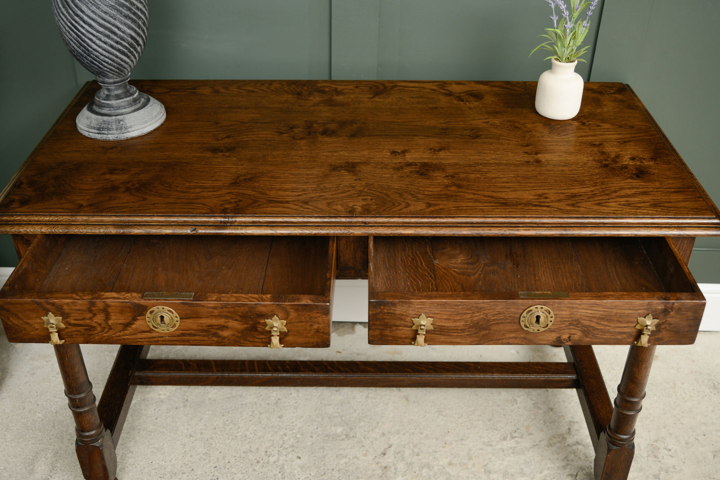 Solid Oak Console Table with Drawers - Bylaw Furniture