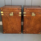 End Table Leather Colonial British Travel Trunks