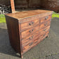 Vintage Georgian Mahogany Chest Of Drawers Complete With Large Linen Drawer