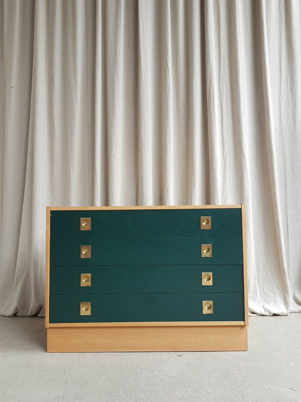 Vintage Mid Century Danish Oak Chest Of Drawers Scandinavian Style Retro R191