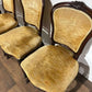 Vintage Set Of Six French Mahogany Framed Dining Chairs