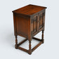 Old Charm Pedestal Cabinet Cupboard Bedside Tudor Brown Finish FREE UK DELIVERY*
