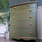 Moss Green chest of drawers R25021 4