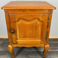 Pair of Bedside Tables Vintage French Oak Cabinets Carved Nightstands LOT 3726