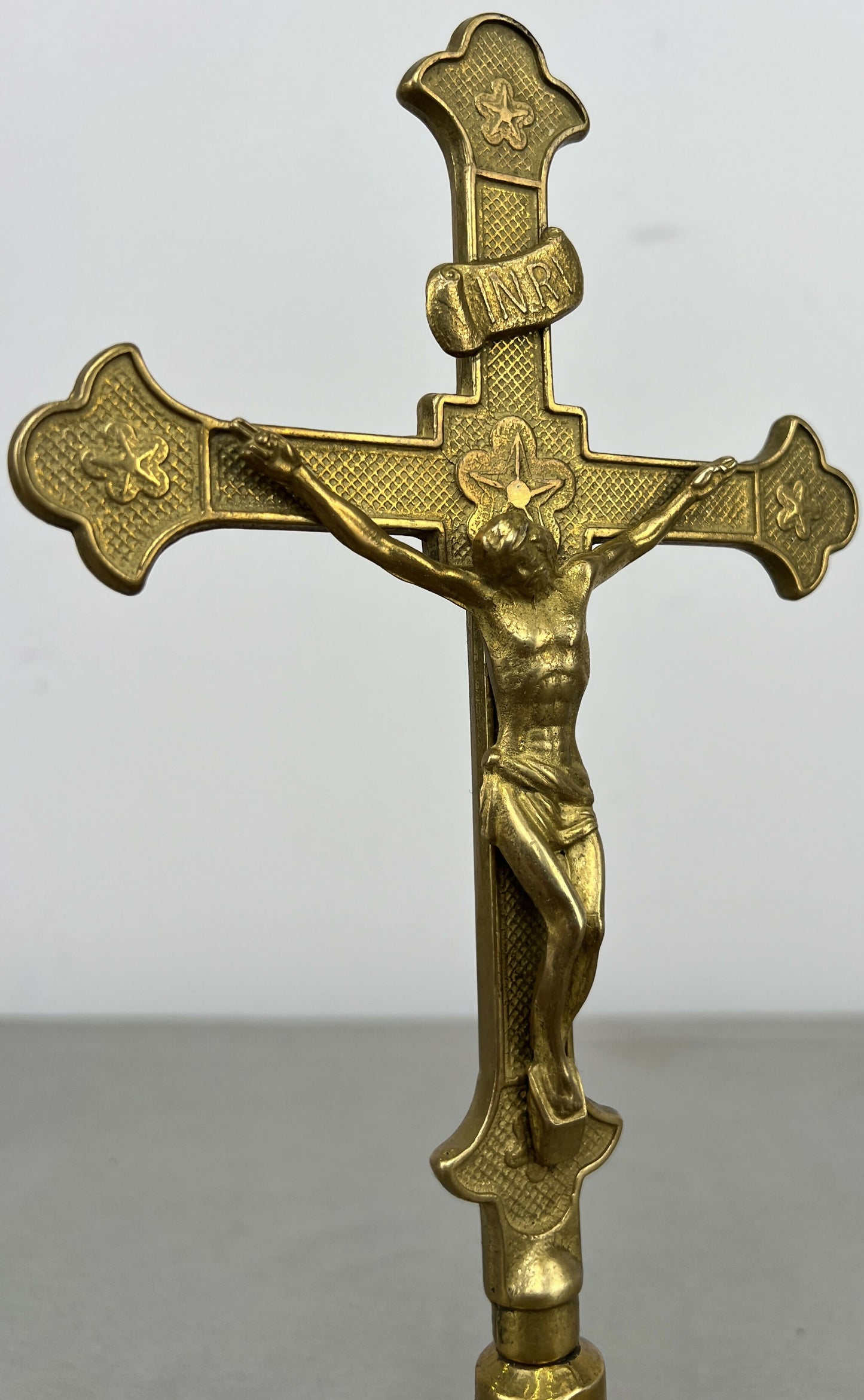 Crucifix Vintage French Style Jesus Christ Standing Religious Cross LOT 6427