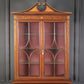 Marquetry Inlaid Mahogany Glazed Vintage Display Cabinet