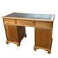 Vintage rustic Pine writing office pedestal desk