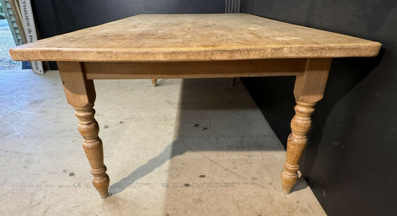 Large and Deep Pine Farmhouse Dining Table