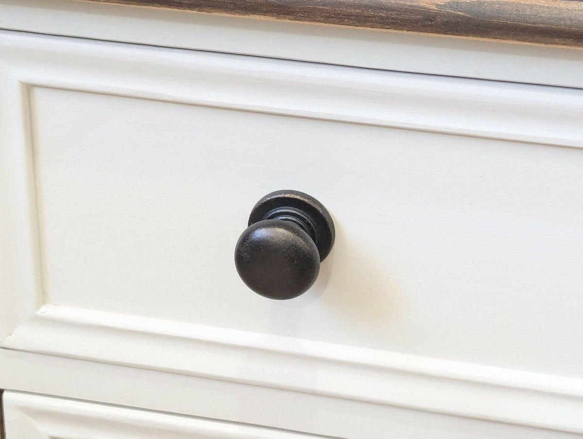 Solid pine rustic off white taupe chest of drawers merchant low boy sideboard