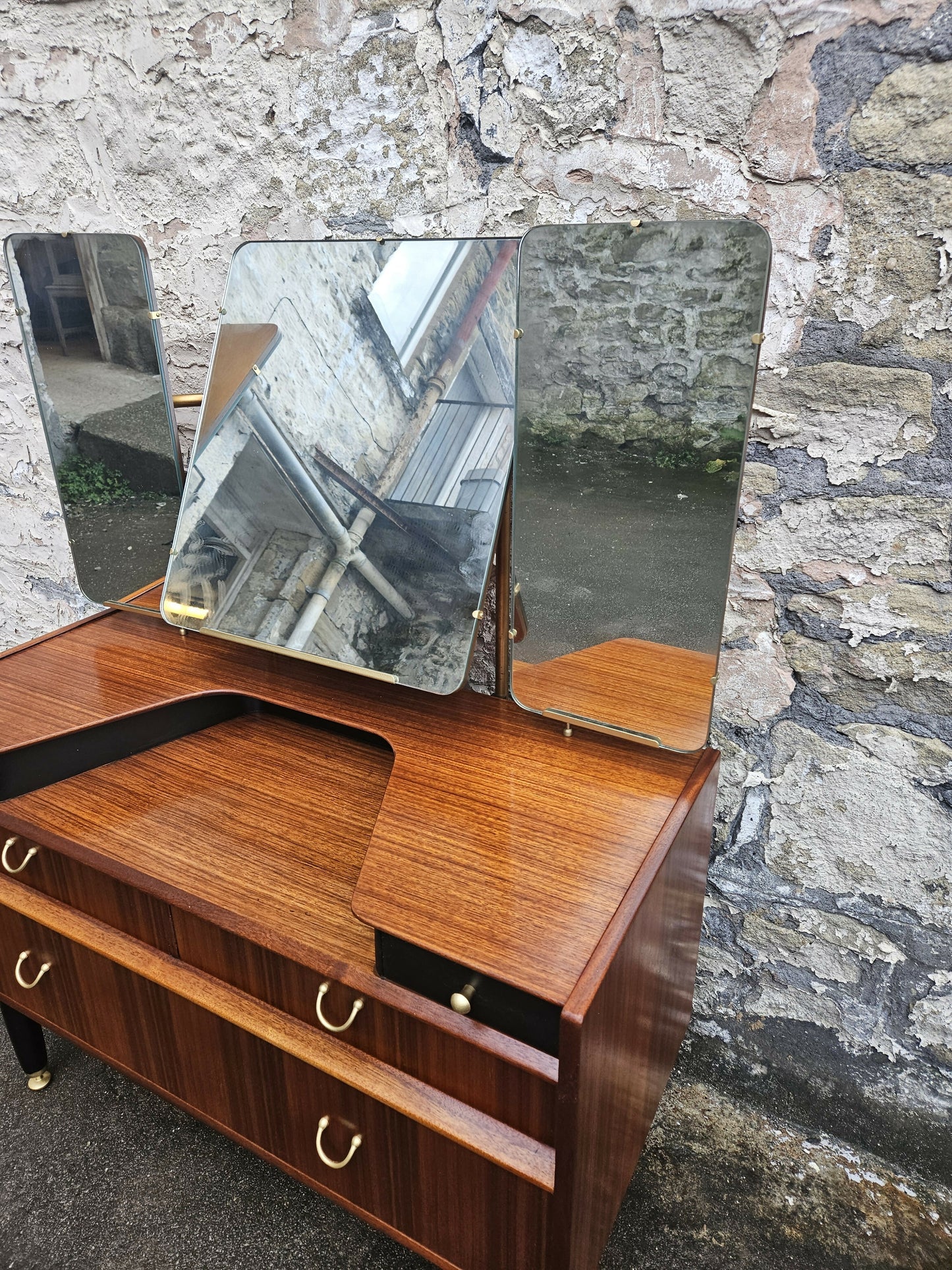 G Plan Teak Dressing Table: Librenza Range Mid-Century Modern Five-Drawer Chest