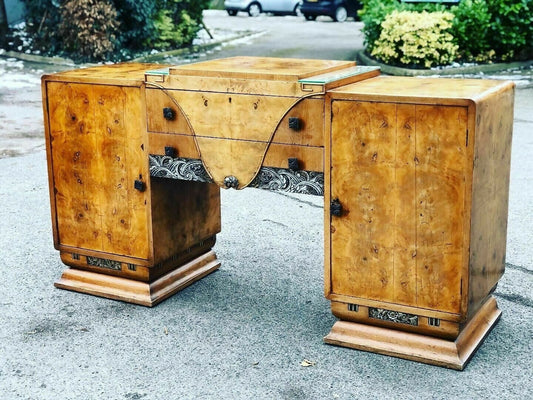 Art Deco Walnut Sideboard Drinks Cabinet