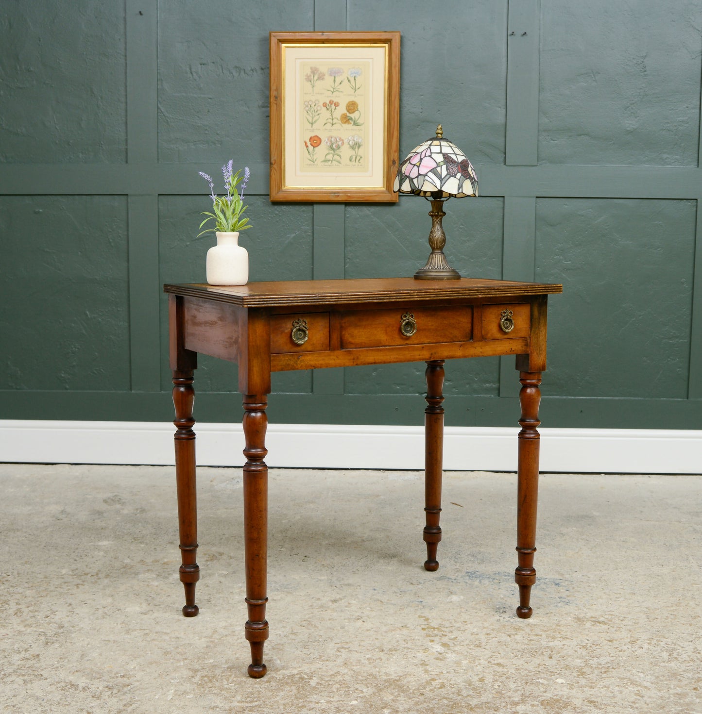 Georgian Style Mahogany Writing Desk with Leather Top