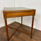 Edwardian Mahogany Side Table with Tooled Green Leather Top