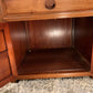 Two End Table/ bedside Carved Chinese with 1 drawer ,2 door and a glass top
